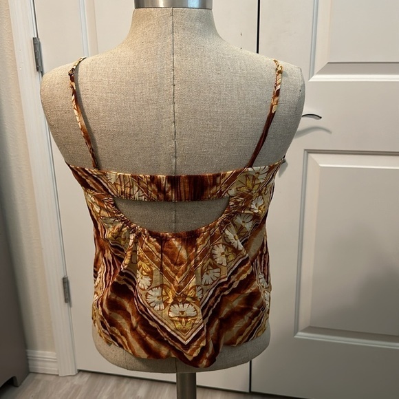 FREE PEOPLE RETRO CROP TOP BLOUSE GUC SZ S/P SPRING SUMMER EVERYDAY - Picture 7 of 8